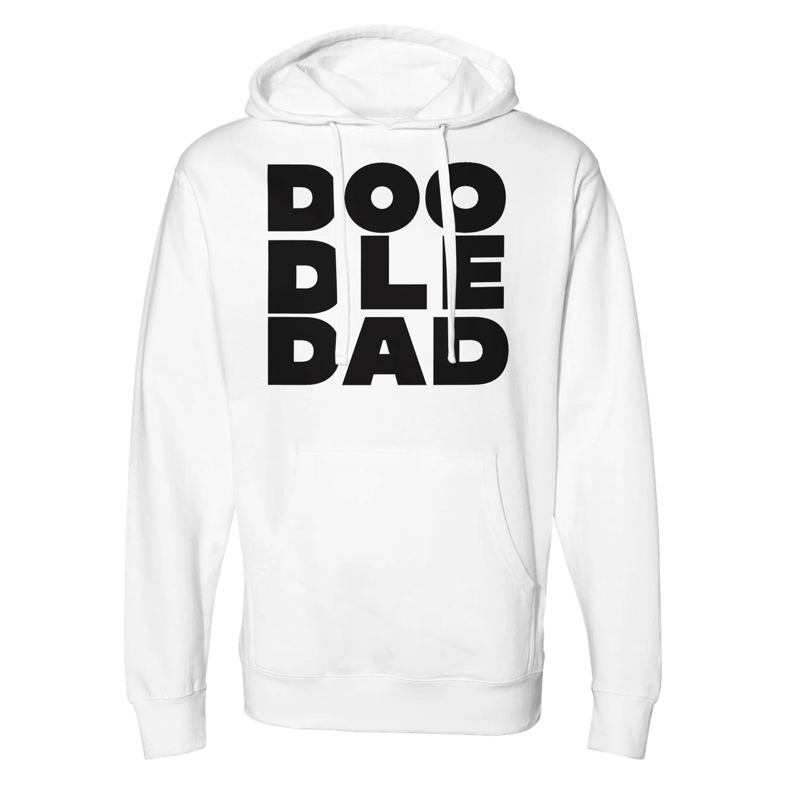 Doo Dle Dad Men's Midweight White Hoodie