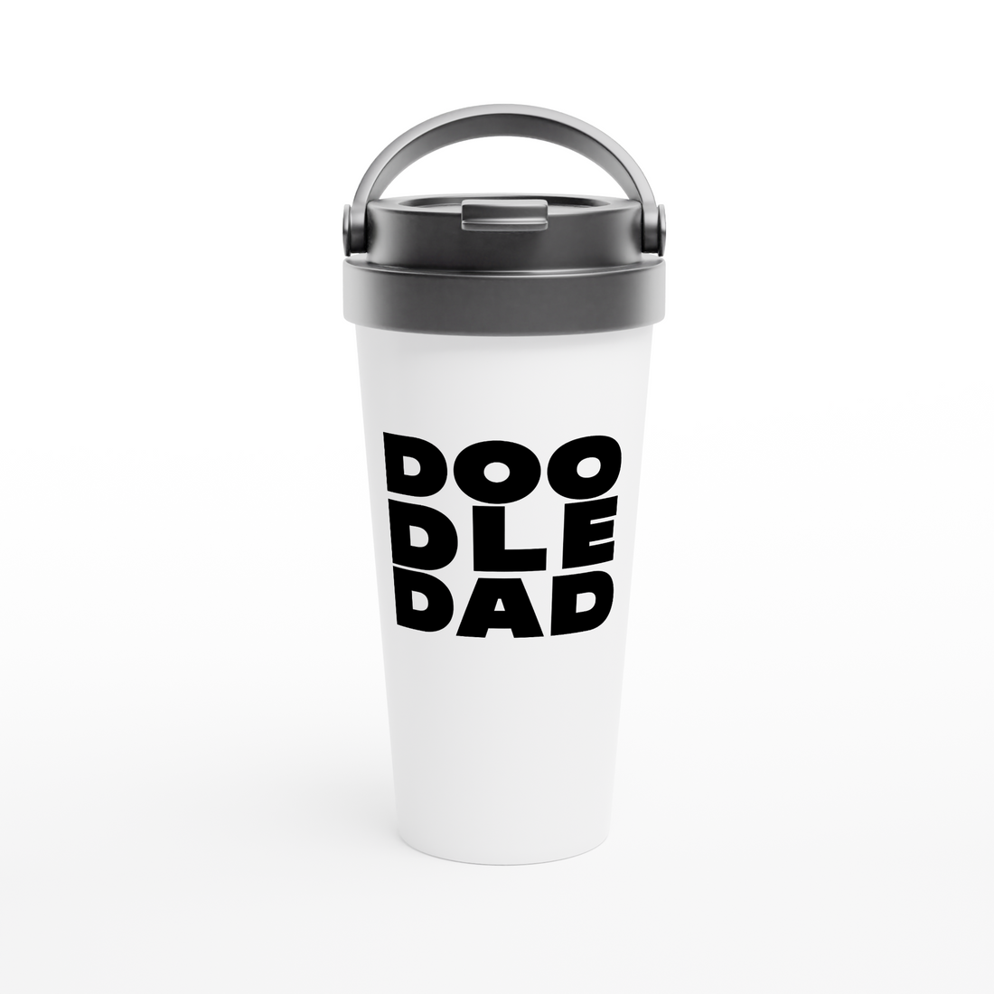 DOO DLE DAD White 15oz Stainless Steel Travel Mug
