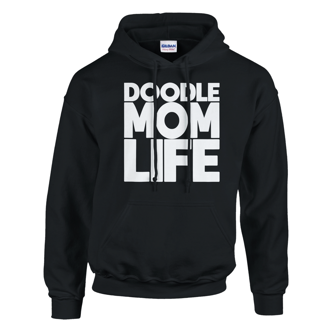 Doodle Mom Life Black Hoodie