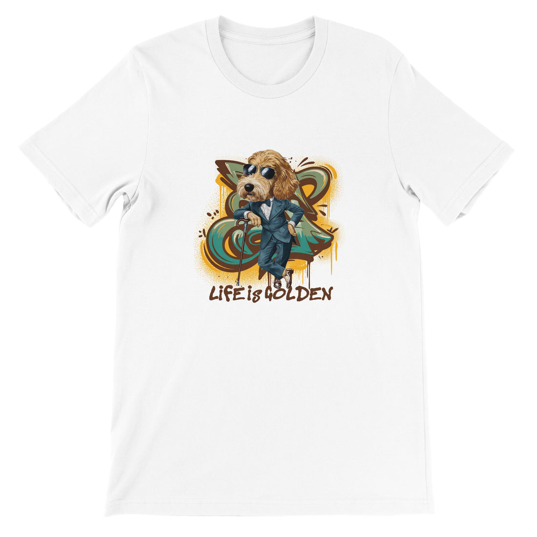 Life Is Golden Premium White Tee