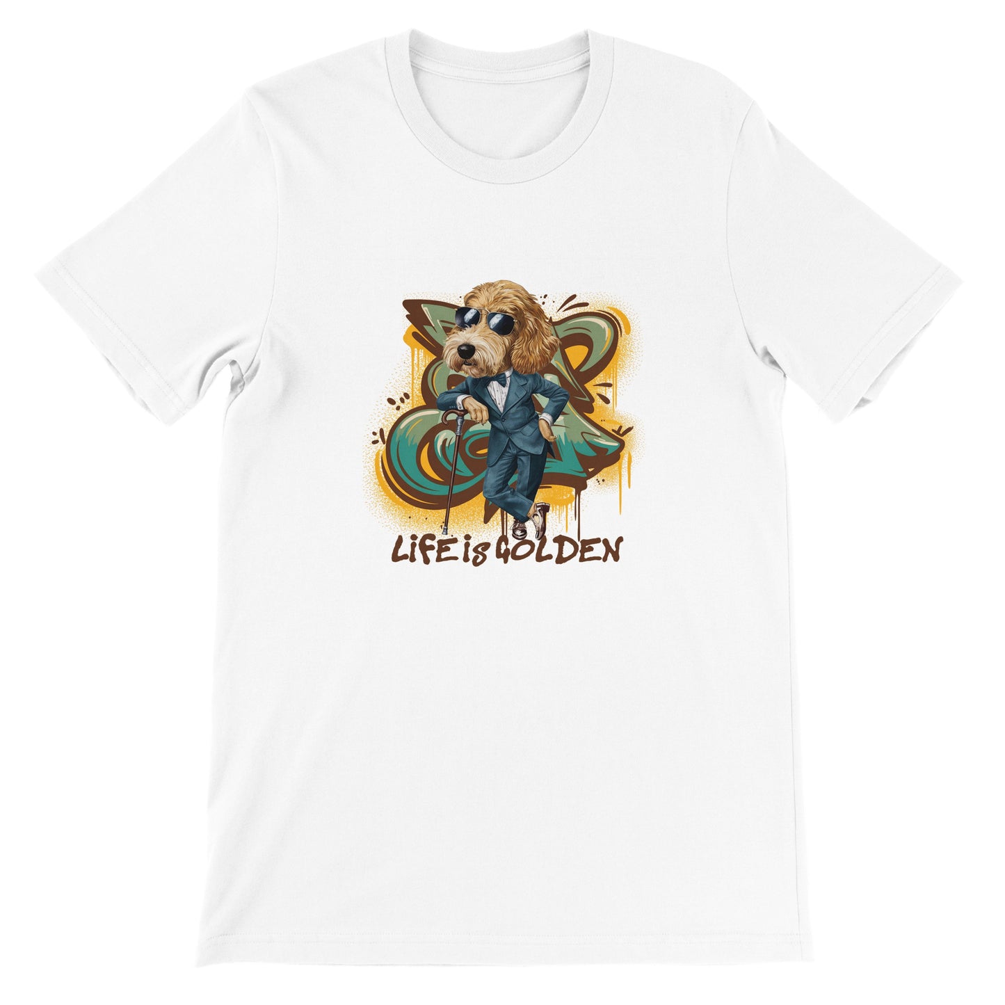 Life Is Golden Premium White Tee