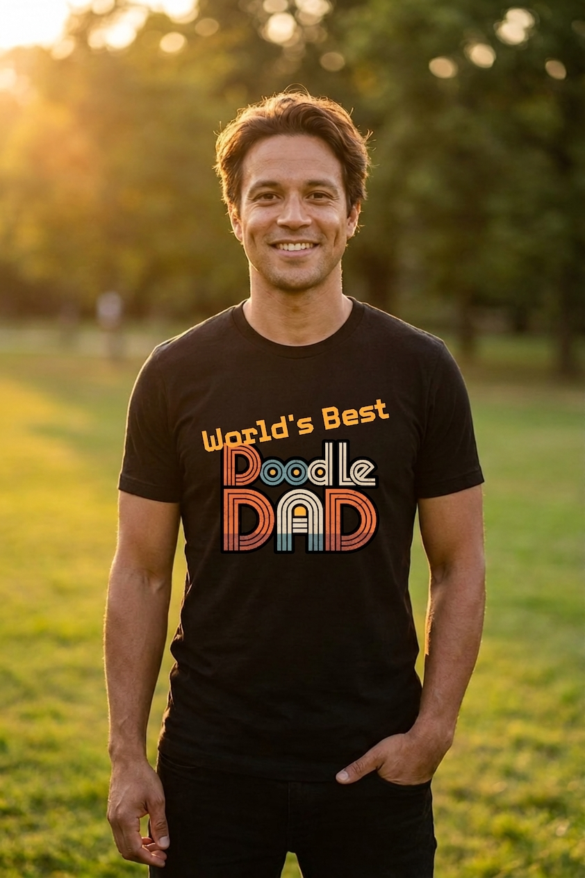 World's Best Doodle Dad Black Tee